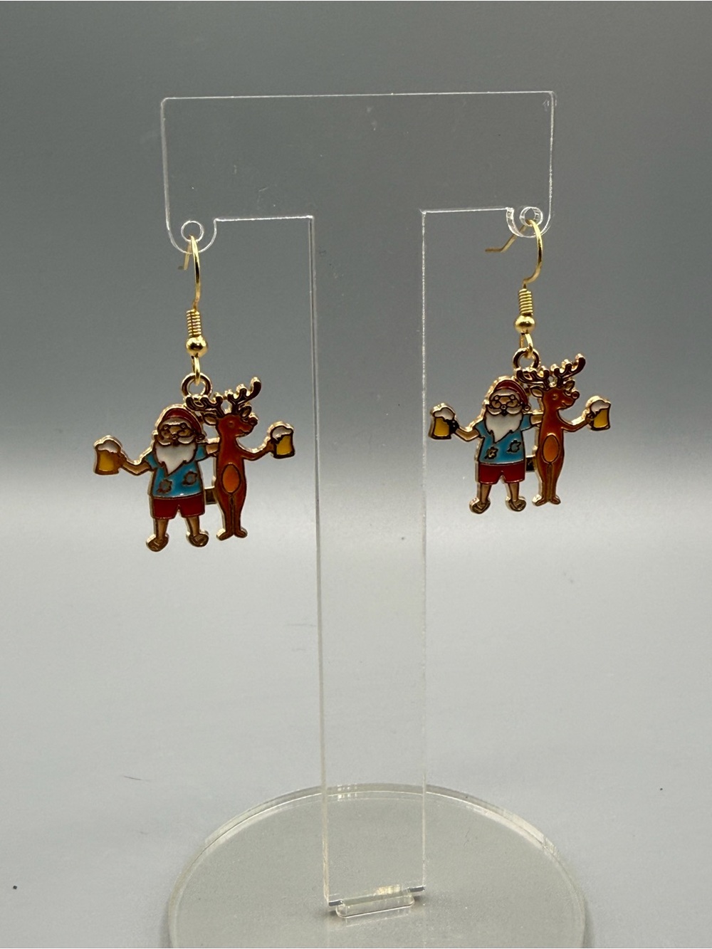 Christmas in July Earrings - Handmade #E0548C